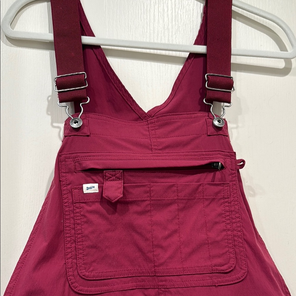 Duluth Trading Co Women's Gardening Bib Overalls - Burgundy Red